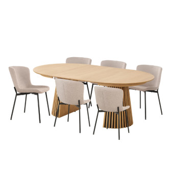 TOKYO kitchen table and MACEDA chair set (Oak) TOKYO kitchen table and MACEDA chair set (Oak)